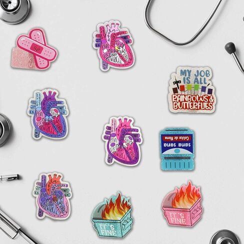 9 قطع من سحر سماعة الطبيب، إكسسوارات سماعة الطبيب للممرضات، سحر سماعة الطبيب الشخصية، زخارف سحرية فريدة من نوعها، علامة سماعة الطبيب، ملحقات سماعة الطبيب المتوافقة in Kuwait