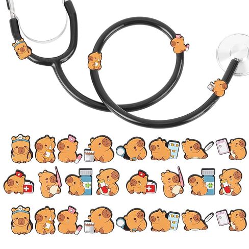 Stethoscope Charms Tag for Nurse - 18Pcs Dumpster Fire Theme Stethoscopes Soft Rubber Pendants for Nurses Doctors PEDS Vet Medical Workers, Gift for Nursing Students in Saudi Arabia