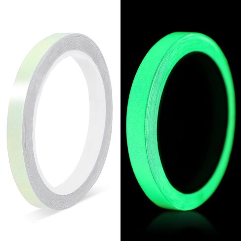 TIESOME Neon Reflective Tape 0.4In x 26 Feet, Safety Warning Glow in The Dark Tape High Viscosity Waterproof Durable Lasting Outdoor DOT Auto Stickers for Bikes Trailers Trucks(Fluorescent) in Saudi Arabia