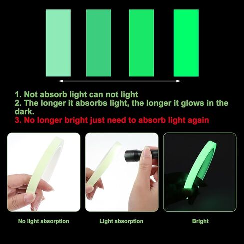 TIESOME Neon Reflective Tape 0.4In x 26 Feet, Safety Warning Glow in The Dark Tape High Viscosity Waterproof Durable Lasting Outdoor DOT Auto Stickers for Bikes Trailers Trucks(Fluorescent) in Saudi Arabia