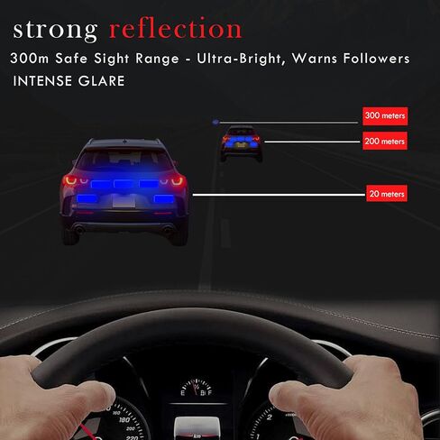 20 Pack Reflective Stickers, Waterproof Reflective Tape for Car, Bike, Helmet, Mailbox, Trailer - High Visibility Safety Strips for Trucks, Motorcycles, Luggage, Outdoor Gear (1.18 x 3.15 Inch Random） in Saudi Arabia
