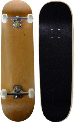 Runner Sports Complete Full Size Standard Maple Deck Skateboard (Natural Wood) in Saudi Arabia