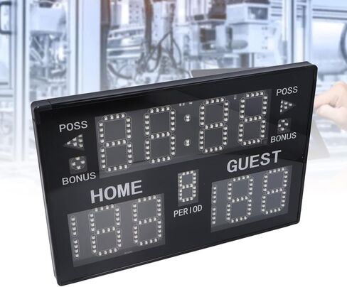 11 Digits LED Scoreboard Electronic Tabletop Score Keeper High Brightness Portable Lightweight Remote Control for Basketball Volleyball Wrestling Indoor Sports Game Training in Saudi Arabia