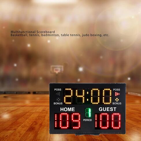 11 Digits LED Scoreboard Electronic Tabletop Score Keeper High Brightness Portable Lightweight Remote Control for Basketball Volleyball Wrestling Indoor Sports Game Training in Saudi Arabia