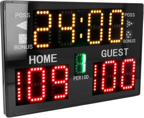 11 Digits LED Scoreboard Electronic Tabletop Score Keeper High Brightness Portable Lightweight Remote Control for Basketball Volleyball Wrestling Indoor Sports Game Training in Saudi Arabia