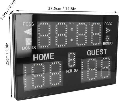 11 Digits LED Scoreboard Electronic Tabletop Score Keeper High Brightness Portable Lightweight Remote Control for Basketball Volleyball Wrestling Indoor Sports Game Training in Saudi Arabia