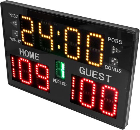 11 Digits LED Scoreboard Electronic Tabletop Score Keeper High Brightness Portable Lightweight Remote Control for Basketball Volleyball Wrestling Indoor Sports Game Training in Saudi Arabia
