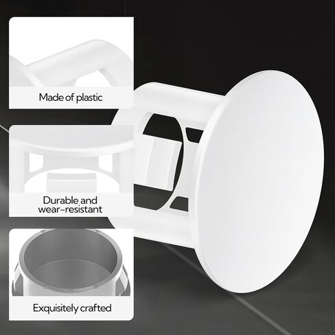 100 قطعة فتحة مقابس بلاستيكية مقاس 1/4 بوصة، أغطية تزيين فتحة الخزانة، مقابس بلاستيكية بيضاء لفتحات الأثاث المستديرة in Kuwait