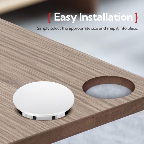 100 قطعة فتحة مقابس بلاستيكية مقاس 1/4 بوصة، أغطية تزيين فتحة الخزانة، مقابس بلاستيكية بيضاء لفتحات الأثاث المستديرة in Kuwait