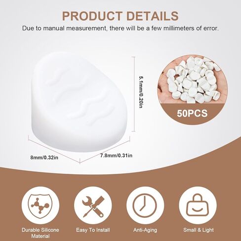 50 قطعة من سدادات إطار باب الدخول بقطر 5/16 بوصة × 1/4 بوصة متوافقة مع إطار الانعكاس ODL/الغربي، وسدادات ثقب المسمار لإطار نافذة الأبواب، وغطاء قابس ثقب المسمار الأبيض من السيليكون in Kuwait