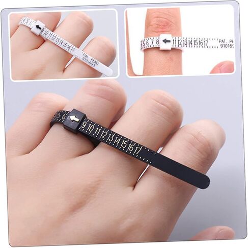 Veemoon 10-Piece Ring Sizer Measuring Tools Set Reusable Finger Size Gauges for Accurate Jewelry Measurement for DIY and Professional Use in Saudi Arabia