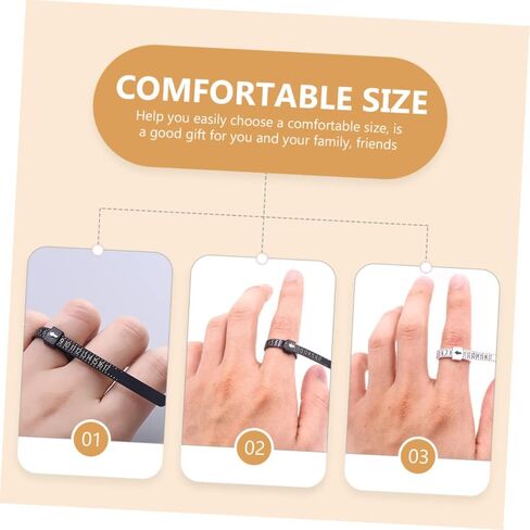 Veemoon 10-Piece Ring Sizer Measuring Tools Set Reusable Finger Size Gauges for Accurate Jewelry Measurement for DIY and Professional Use in Saudi Arabia