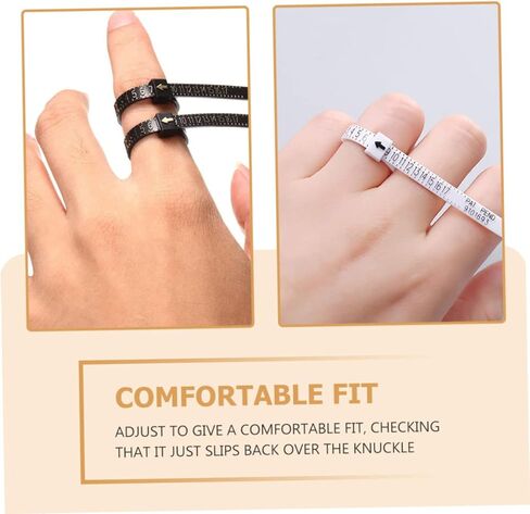 Veemoon 10-Piece Ring Sizer Measuring Tools Set Reusable Finger Size Gauges for Accurate Jewelry Measurement for DIY and Professional Use in Saudi Arabia