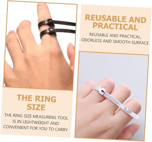 Veemoon 10-Piece Ring Sizer Measuring Tools Set Reusable Finger Size Gauges for Accurate Jewelry Measurement for DIY and Professional Use in Saudi Arabia