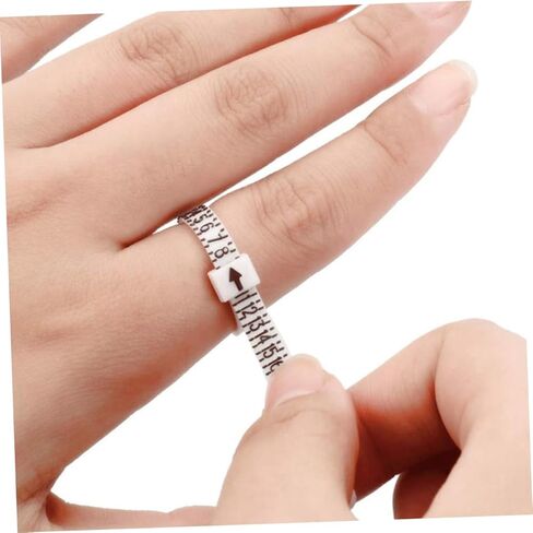 jojofuny 6Pcs White Ring Gauge Finger Measuring Tool for Accurate Reusable for Easy and Measurement in Saudi Arabia