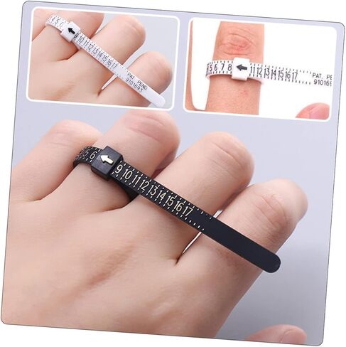 Angoily 10Pcs Finger Gauge Measuring Tools Accurate Ring Sizer Measurer for Jewelry Durable Reusable for Home DIY Professional Use in Saudi Arabia