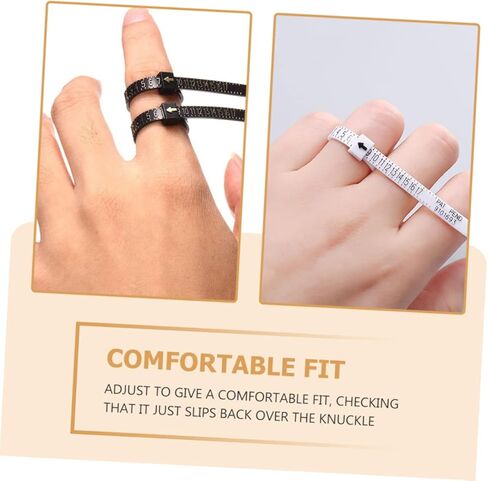 Angoily 10Pcs Finger Gauge Measuring Tools Accurate Ring Sizer Measurer for Jewelry Durable Reusable for Home DIY Professional Use in Saudi Arabia
