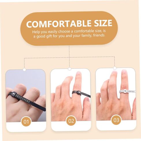 Angoily 10Pcs Finger Gauge Measuring Tools Accurate Ring Sizer Measurer for Jewelry Durable Reusable for Home DIY Professional Use in Saudi Arabia