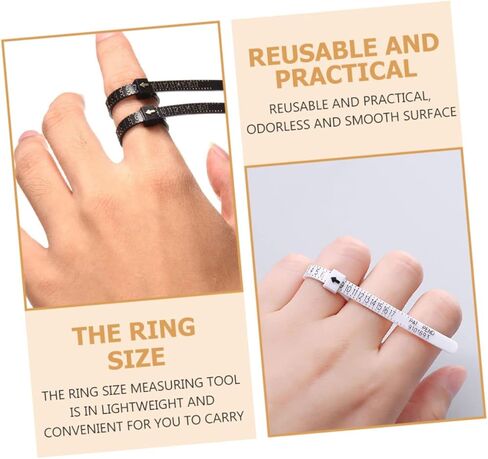 Angoily 10Pcs Finger Gauge Measuring Tools Accurate Ring Sizer Measurer for Jewelry Durable Reusable for Home DIY Professional Use in Saudi Arabia