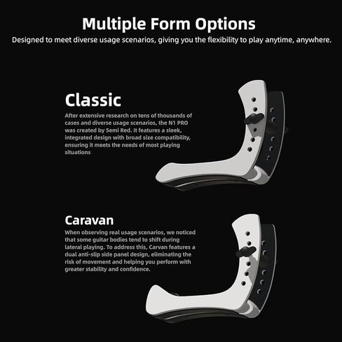 Aestivate Ergonomic Electric Guitar Holder Footstool Leg Stand Guitar Foot Stool Electric Guitar Support Leg Stand Guitar Lifter (Medium - Black) N1 pro Anti-slip design in Saudi Arabia