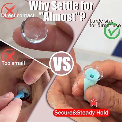 3Pack Scleral Lens Suction Cup Remover Tool, Contact Lens Applicator Extra-Large 10mm Depth with Travel Case One-Piece Silicone Lens Removal Lens Inserter (Only for 14-17mm Hard Lens/Prosthetic Eyes) in Kuwait