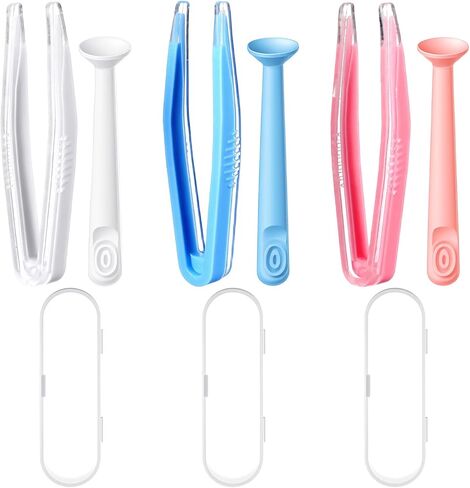 6PCS Contact Tool Remover And Inserter,Portable Contact Lens Remover, Contacts Lenses Applicator Tool with Tweezers Suction Stick Storage Case, for Remove Artificial Eyes Scleral Lenses in Saudi Arabia
