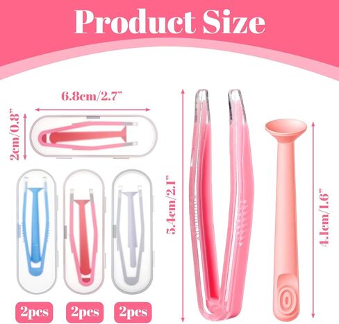 6PCS Contact Tool Remover And Inserter,Portable Contact Lens Remover, Contacts Lenses Applicator Tool with Tweezers Suction Stick Storage Case, for Remove Artificial Eyes Scleral Lenses in Saudi Arabia