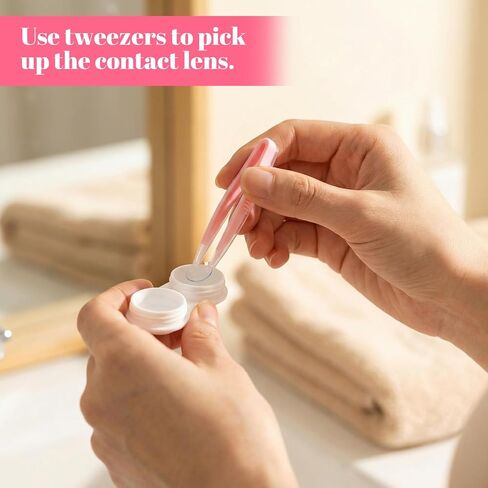 6PCS Contact Tool Remover And Inserter,Portable Contact Lens Remover, Contacts Lenses Applicator Tool with Tweezers Suction Stick Storage Case, for Remove Artificial Eyes Scleral Lenses in Saudi Arabia