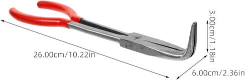 Luxshiny Red 11-inch Laboratory Crucible Tongs 90-degree Clamp for Melting Furnace, Long Metal Crucible Beaker Holder with Heat-resistant Handle for Gold Smelting and Casting in Kuwait