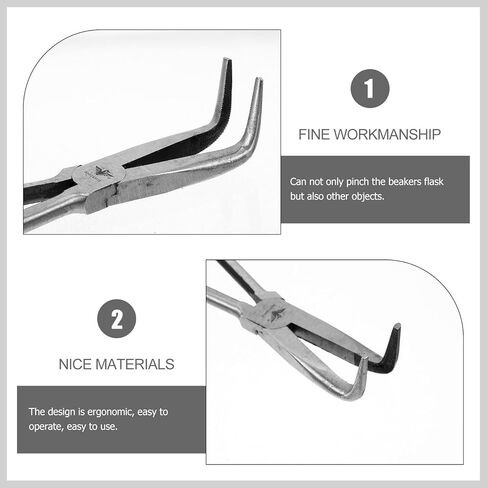 Luxshiny Red 11-inch Laboratory Crucible Tongs 90-degree Clamp for Melting Furnace, Long Metal Crucible Beaker Holder with Heat-resistant Handle for Gold Smelting and Casting in Kuwait