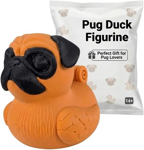 Pug Duck تمثال للوحة القيادة - هدية قابلة للتجميع لأصحاب Jeep & Oper - Hide & Seek Cruise Duck - بديل فريد من المطاط - ديكور Duck Dack Funny - طباعة ثلاثية الأبعاد في كندا in Kuwait