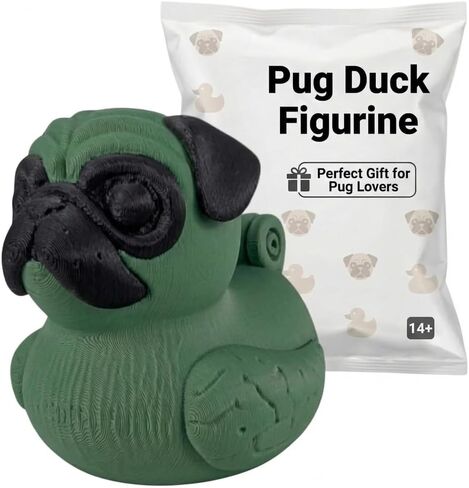 Pug Duck تمثال للوحة القيادة - هدية قابلة للتجميع لأصحاب Jeep & Oper - Hide & Seek Cruise Duck - بديل فريد من المطاط - ديكور Duck Dack Funny - طباعة ثلاثية الأبعاد في كندا in Kuwait