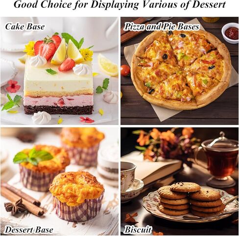 10 قطعة طبلة كعكة مربعة 12 بوصة لوحة كعكة مربعة 1/2 بوصة سميكة طبلة كعكة فضية DIY بها بنفسك ، تزيين ، لوازم الخبز in Kuwait