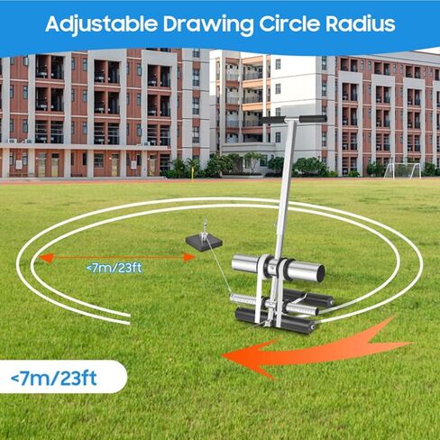 Court Line Tape Machine, Hand Pushed Basketball Court Line Striping Machine, Basketball Court Stencil Kit Width Adjustable, for Parking Lots, Driveway in Saudi Arabia