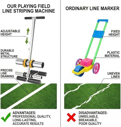 Court Line Tape Machine, Hand Pushed Basketball Court Line Striping Machine, Basketball Court Stencil Kit Width Adjustable, for Parking Lots, Driveway in Saudi Arabia