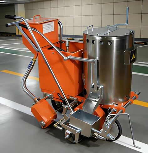 Thermoplastic Road Line Painter, High-Speed Hot Melt Line Striper with Insulated Heating Hopper, 6-Second Fast Drying & Precision Line Bucket, Ideal for Zebra Crossings, Industrial Areas &Safety Lanes in Saudi Arabia