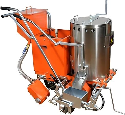 Hot Melt Thermoplastic Line Striper, Walk Behind Road Marking Machine with Insulated Barrel & Reflective Painter, 50-450mm Multi-Width, Fast Drying, for Garage Urban Street School Playground Community in Saudi Arabia