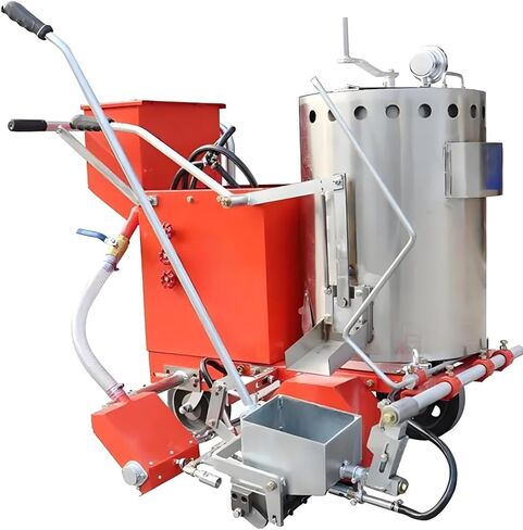 Hot Melt Thermoplastic Line Striper, Walk Behind Road Marking Machine with Insulated Barrel & Reflective Painter, 50-450mm Multi-Width, Fast Drying, for Garage Urban Street School Playground Community in Saudi Arabia