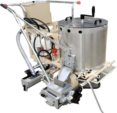 Hot Melt Thermoplastic Line Striper, Walk Behind Road Marking Machine with Insulated Barrel & Reflective Painter, 50-450mm Multi-Width, Fast Drying, for Garage Urban Street School Playground Community in Saudi Arabia