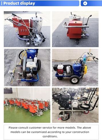 Industrial Grade Hot Melt Vibration Road Marking Machine, Walk Behind Hand Push Line Striper with Adjustable Bead Spreader, Fast Heating Quick Drying,for High Speed Road Construction Zone Sports Field in Saudi Arabia