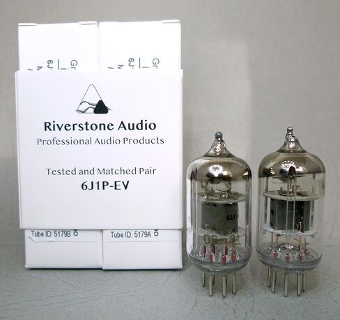 Riverstone Audio - أنابيب تفريغ NOS ذات 7 سنون 6J1P-EV (6Ж1П-EB)، زوج واحد تم اختباره وتطابقه بالكامل (3% لـ IP وGm) - ترقية لـ 6J1 6J1P 6AK5 5654 EF95 403B - قطعتان 6J1P-EV (6Ж1П-ЕВ) 3% متطابقة in Kuwait