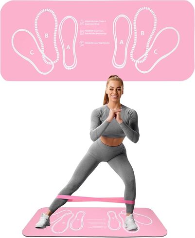 Squat Mat with Foot Position,Large Non-Slip Squat Target Pad， Pad 31.5'' X13.8'',6mm Thickness Squat Mat Foot Positioning, Exercise Mat for Squats, Leg and Abdominal Workouts in Saudi Arabia