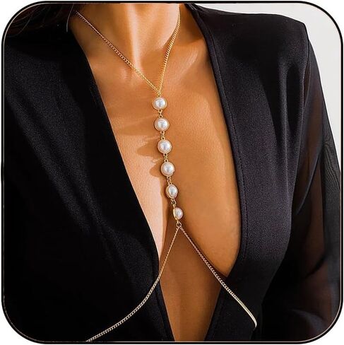 Gold Sexy Body Chains for Women, Gold Waist Chain Dainty Beads Rope Layered Belly Chain Belts Chain for Women Fashion Summer Back Body Jewelry in Kuwait