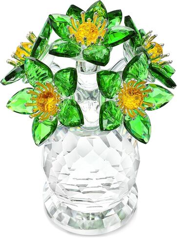 تمثال أزهار بلوري ملون مع قاعدة مركزية مركزية مركزية للزهور متعددة الألوان in Kuwait