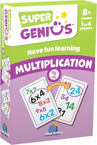 Blue Orange Games Super Genius - Multiplication 2 Card Game in Saudi Arabia