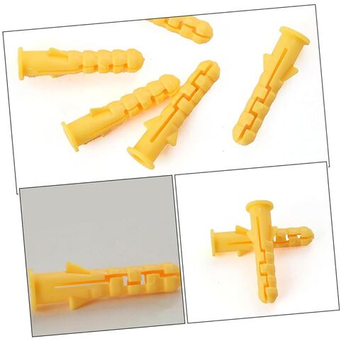 DECHOUS 200pcs Self Drilling Ribbed Plastic Wall Expansion Anchors for Drywall Maintenance and High Tension Ribbed Wall Plugs for Secure Fixing Various Surfaces in Saudi Arabia