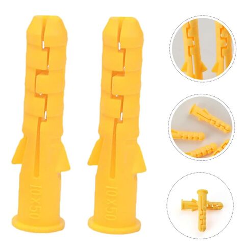 DECHOUS 200pcs Self Drilling Ribbed Plastic Wall Expansion Anchors for Drywall Maintenance and High Tension Ribbed Wall Plugs for Secure Fixing Various Surfaces in Saudi Arabia