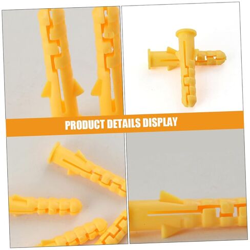 DECHOUS 200pcs Self Drilling Ribbed Plastic Wall Expansion Anchors for Drywall Maintenance and High Tension Ribbed Wall Plugs for Secure Fixing Various Surfaces in Saudi Arabia