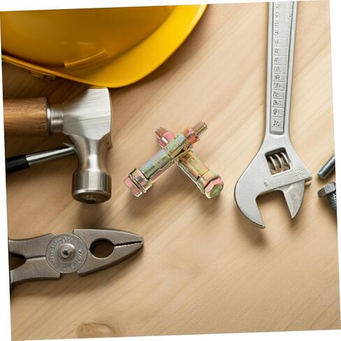 12Pcs Heavy Duty Shield Anchors Metal Expansion Screws for Concrete Brick Wall Construction Durable Fasteners with Enhanced Structural Integrity in Saudi Arabia