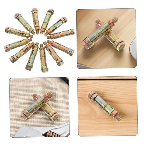 12Pcs Heavy Duty Shield Anchors Metal Expansion Screws for Concrete Brick Wall Construction Durable Fasteners with Enhanced Structural Integrity in Saudi Arabia
